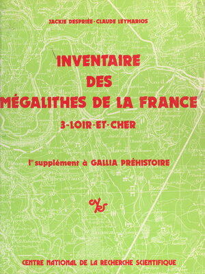 cover image of Inventaire des mégalithes de la France (3)